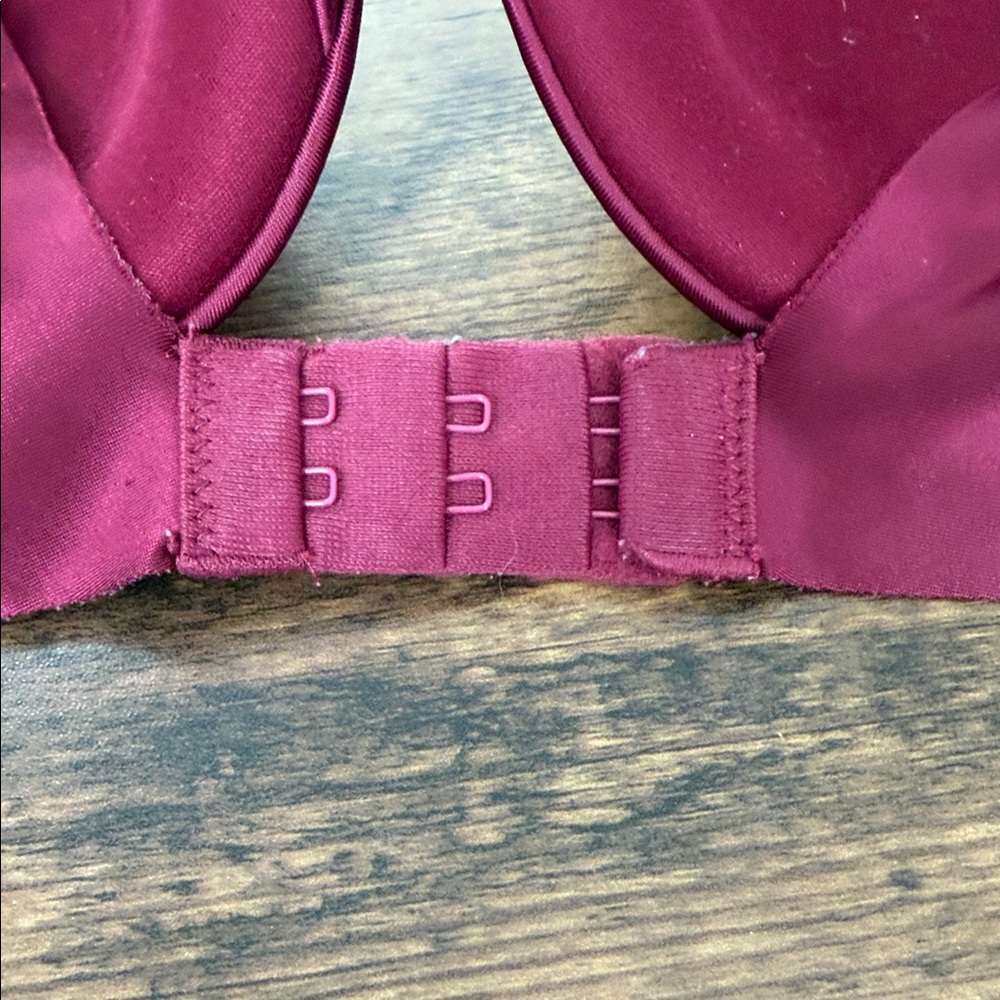 Maidenform Burgundy Satin Push-Up Bra - Picture 6 of 7